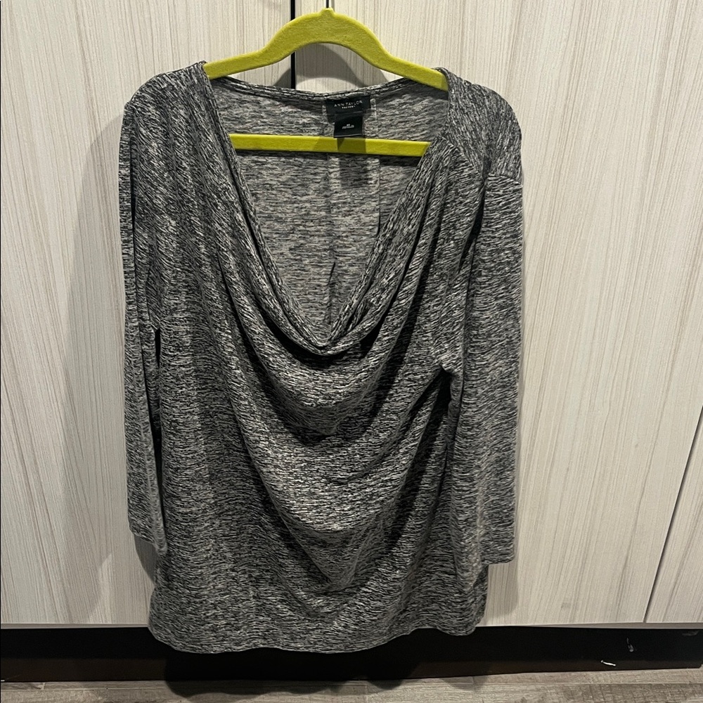 Ann Taylor Factory Gray Cowl Neck Sweater